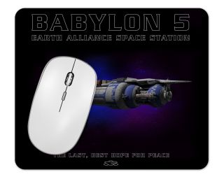 Babylon 5 Space Station 1/4" Thick Mousepad