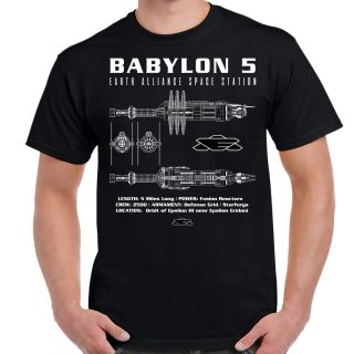 Babylon 5 Space Station Schematic Adult Shirt