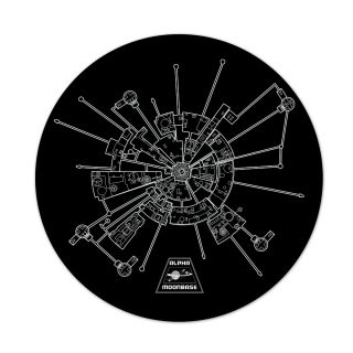 Space 1999 Moonbase Alpha Schematic Round Mousepad